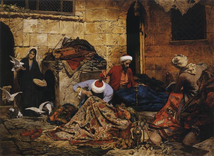 Rudolph Swoboda Carpet Menders, Cairo oil painting image